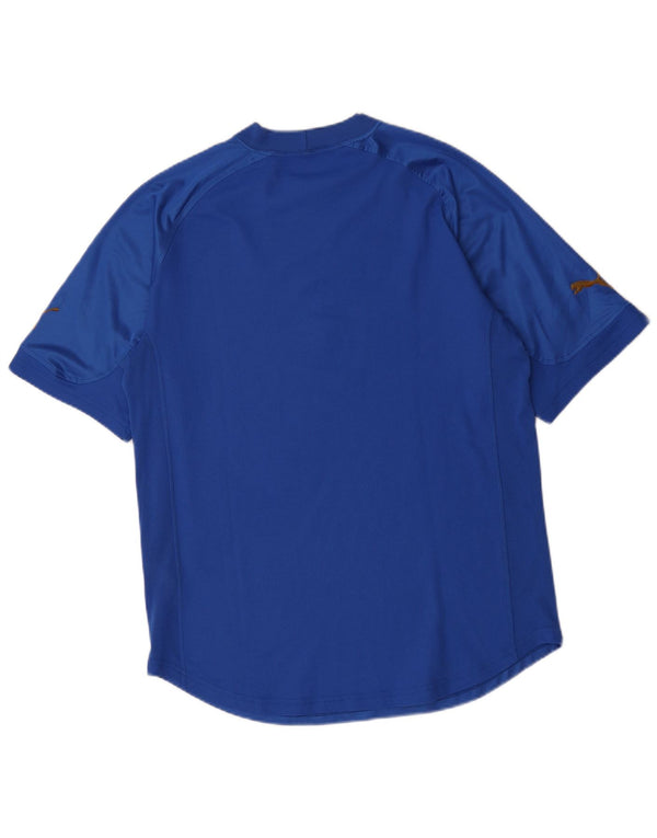 Puma Mens T-Shirt Top Medium Blue Polyester