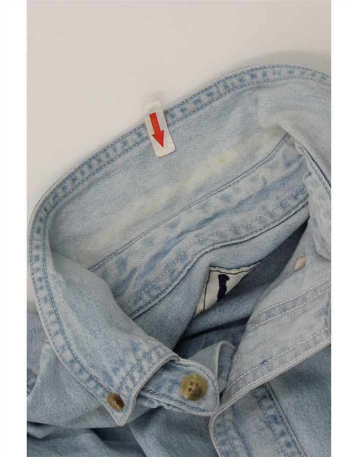Lee Mens Yankees Denim Shirt Medium Blue Cotton