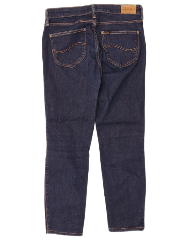 Lee Womens Scarlett Crop Skinny Jeans W28 L25 Navy Blue Cotton