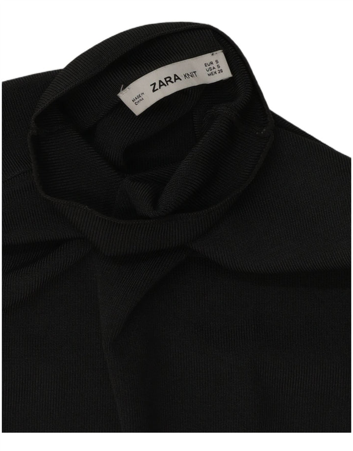 Zara Womens Sleeveless Knit Crop Top UK 10 Small Grey