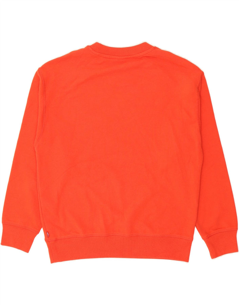 LEVI'S Womens Oversized Graphic Sweatshirt Jumper UK 10 Small Red Cotton Vintage Levi's and Second-Hand Levi's from Messina Hembry 