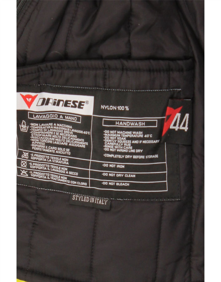 Dainese Mens Motorcycle Graphic Racer Jacket UK 44 Large Black Colourblock