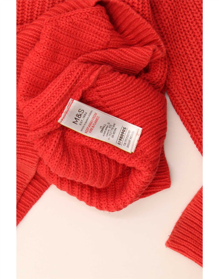 Marks & Spencer Mens Crew Neck Jumper Sweater Small Red Cotton