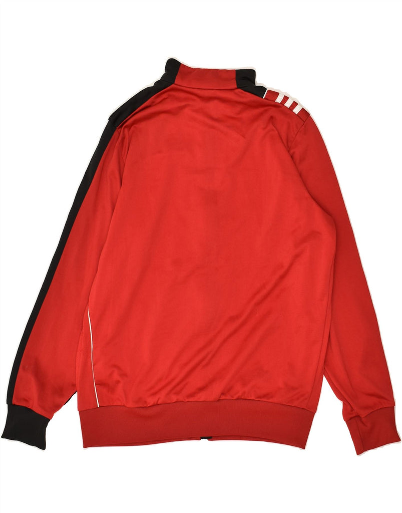 ADIDAS Boys Tracksuit Top Jacket 15-16 Years Red Colourblock Polyester | Vintage Adidas | Thrift | Second-Hand Adidas | Used Clothing | Messina Hembry 