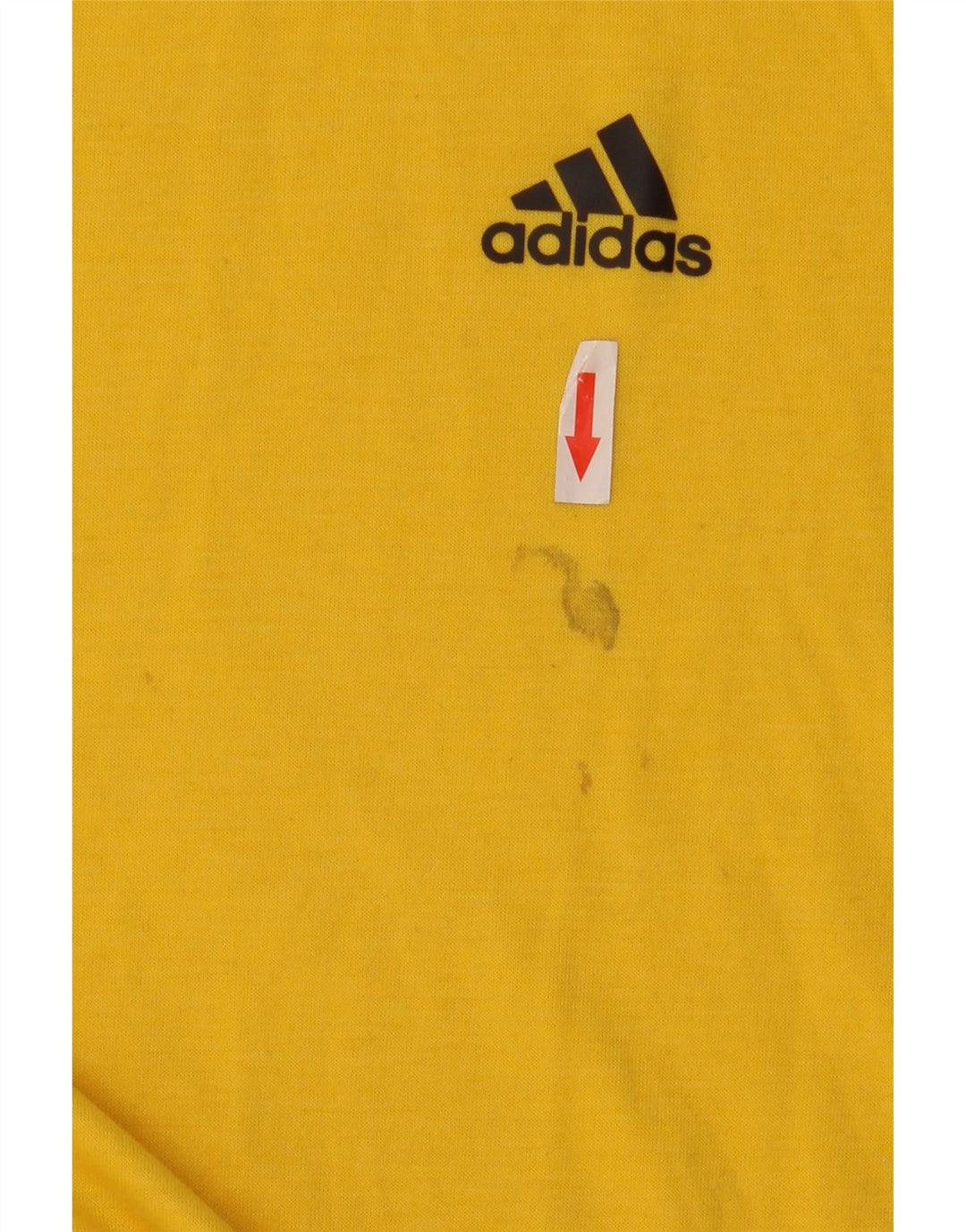 Adidas Mens Climalite T-Shirt Top Large Yellow Polyester
