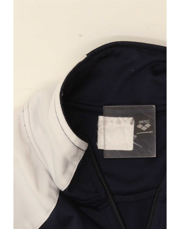 Arena Mens Tracksuit Top Jacket Medium Navy Blue Colourblock