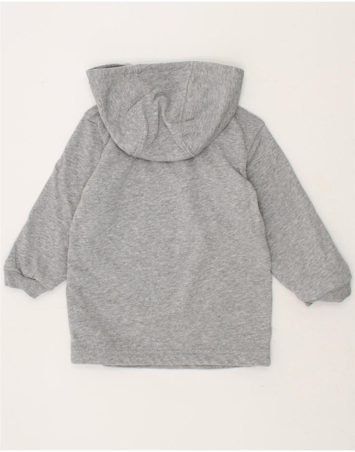ADIDAS Baby Girls Graphic Hoodie Jumper 9-12 Months Grey Cotton Vintage Adidas and Second-Hand Adidas from Messina Hembry 