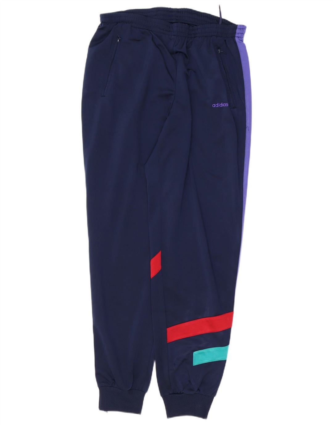Adidas Mens Tracksuit Trousers Joggers Medium Navy Blue Colourblock