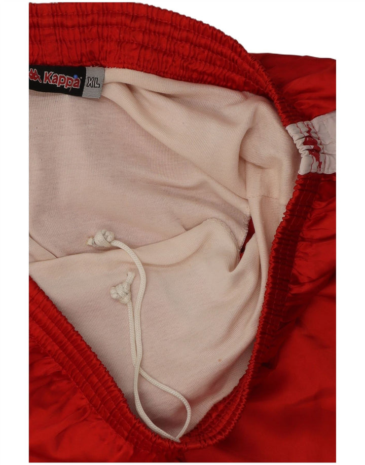 Kappa Mens Graphic Sport Shorts XL  Red Colourblock Polyester