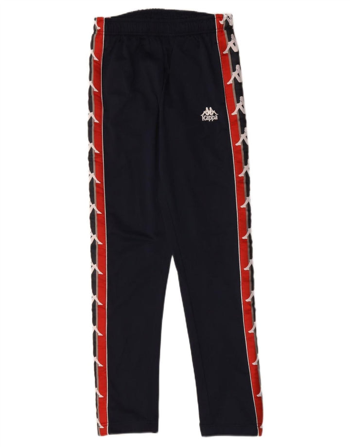 Kappa Mens Graphic Tracksuit Trousers Small Navy Blue Colourblock