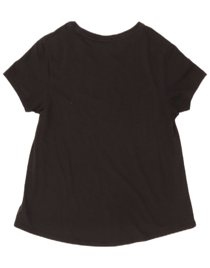 Tommy Hilfiger Womens Graphic T-Shirt Top UK 12 Medium Grey