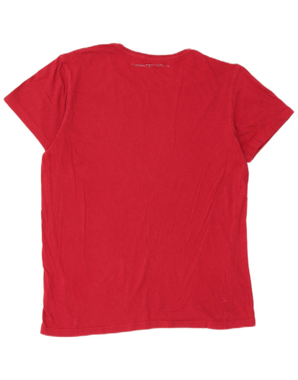 Gianfranco Ferre Womens Graphic T-Shirt Top IT 50 XL Red Cotton