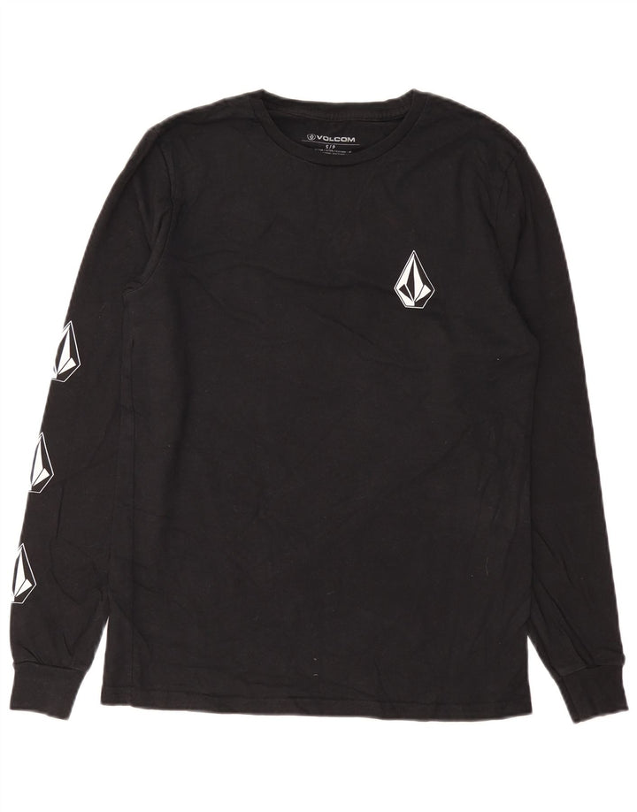 Volcom Mens Graphic Top Long Sleeve Small Black Cotton