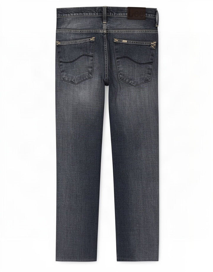 Lee Womens Straight Jeans W34 L29 Blue Cotton