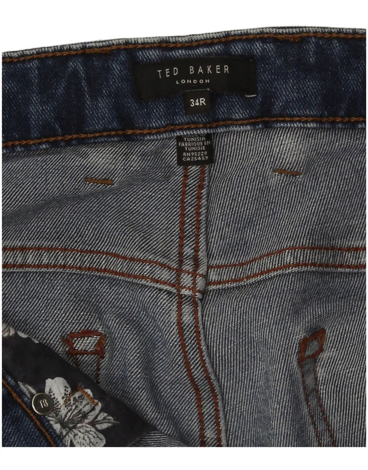 Ted Baker Mens Straight Jeans W34 L30 Navy Blue
