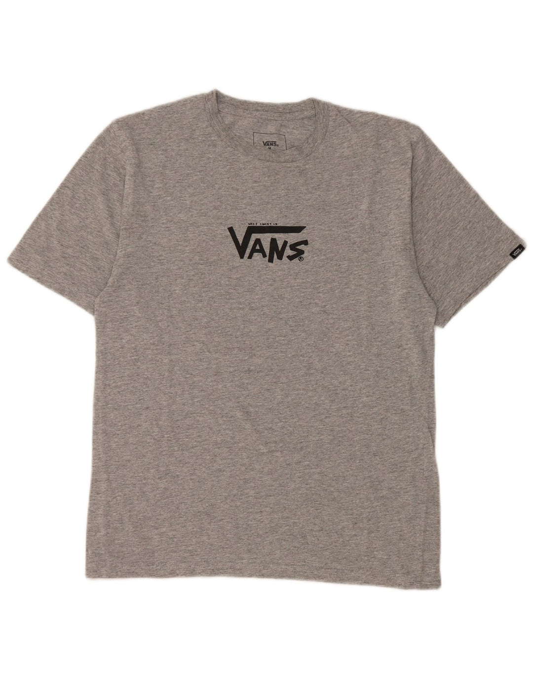VANS Boys Custom Fit Graphic T-Shirt Top 10-11 Years Medium Grey Flecked