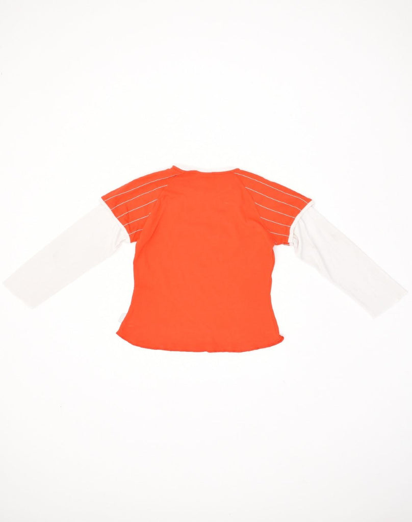 CHAMPION Girls Graphic Top Long Sleeve 7-8 Years Medium Orange Cotton | Vintage Champion | Thrift | Second-Hand Champion | Used Clothing | Messina Hembry 