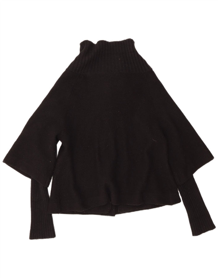 Monsoon Womens Cardigan Sweater UK 14 Medium Black Wool