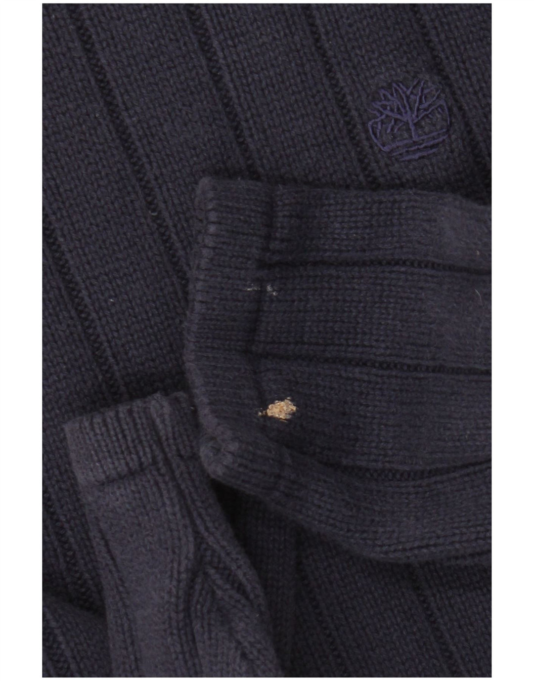 Timberland Mens Crew Neck Jumper Sweater Medium Navy Blue Cotton