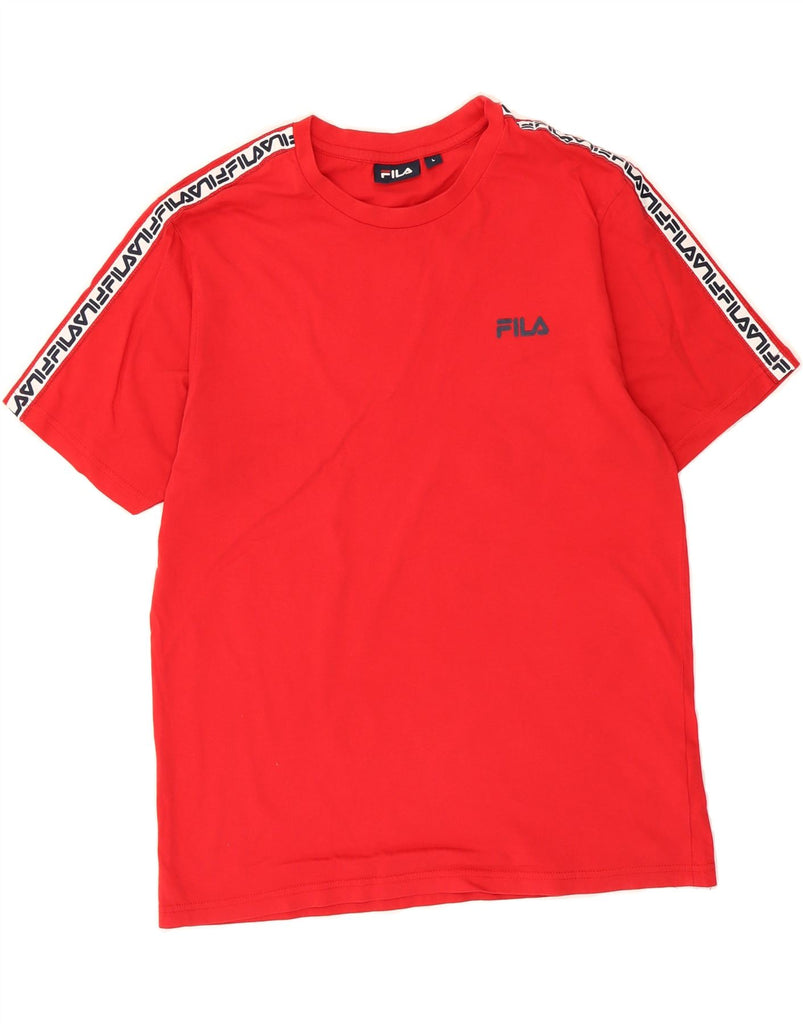 FILA Mens Graphic T-Shirt Top Large Red Cotton Sports Vintage Fila and Second-Hand Fila from Messina Hembry 