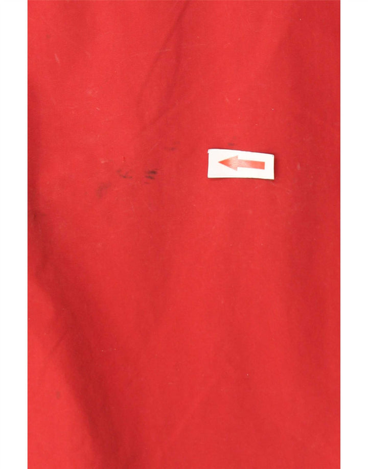 Napapijri Mens Hooded Graphic Anorak Jacket UK 38 Medium Red Polyamide