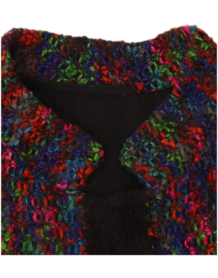 Vintage Womens Knit Blazer Jacket UK 14 Medium Multicoloured Flecked