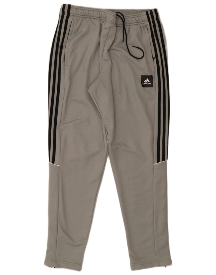 Adidas Mens Aeroready Tracksuit Trousers Large Grey Polyester