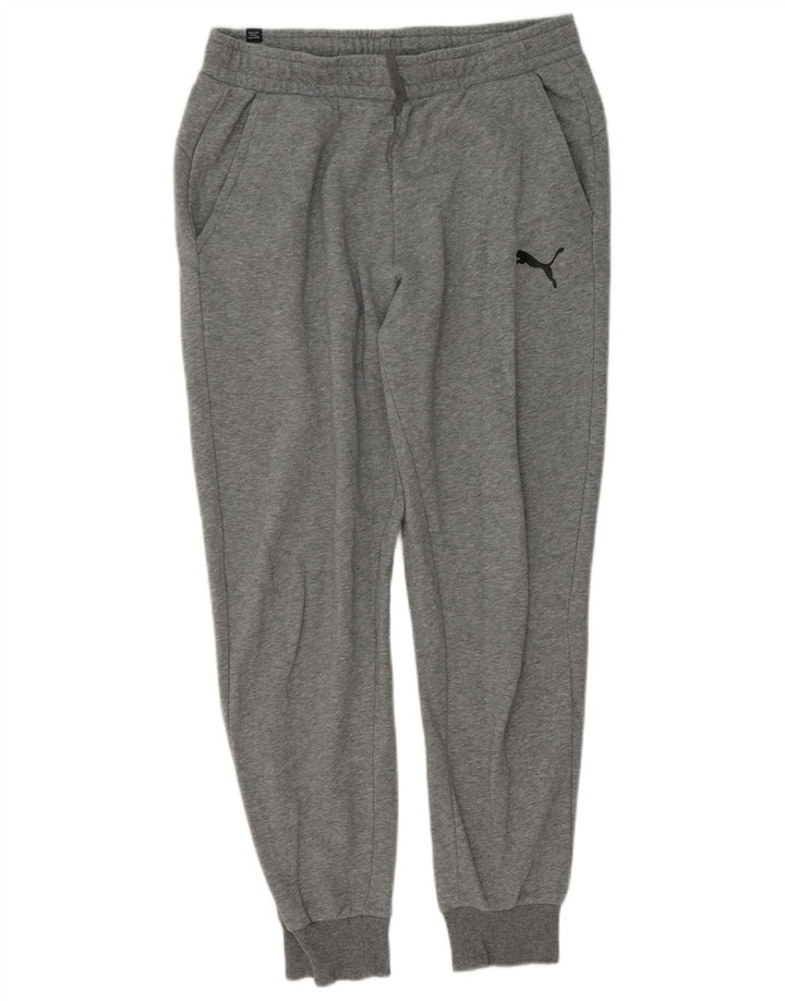 PUMA Mens Tracksuit Trousers Joggers Large  Grey Cotton