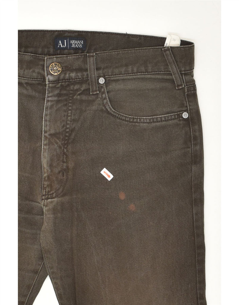 ARMANI Mens Straight Jeans W34 L26 Brown Cotton | Vintage Armani | Thrift | Second-Hand Armani | Used Clothing | Messina Hembry 