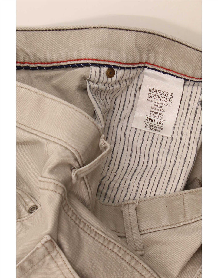 Marks & Spencer Mens Blue Harbour Straight Jeans W40 L31 Grey Cotton