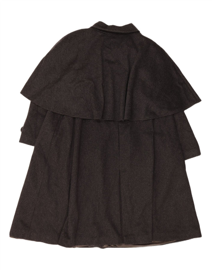 Gina Lebole Womens Oversized Capelet Coat IT 46 Large Black Wool