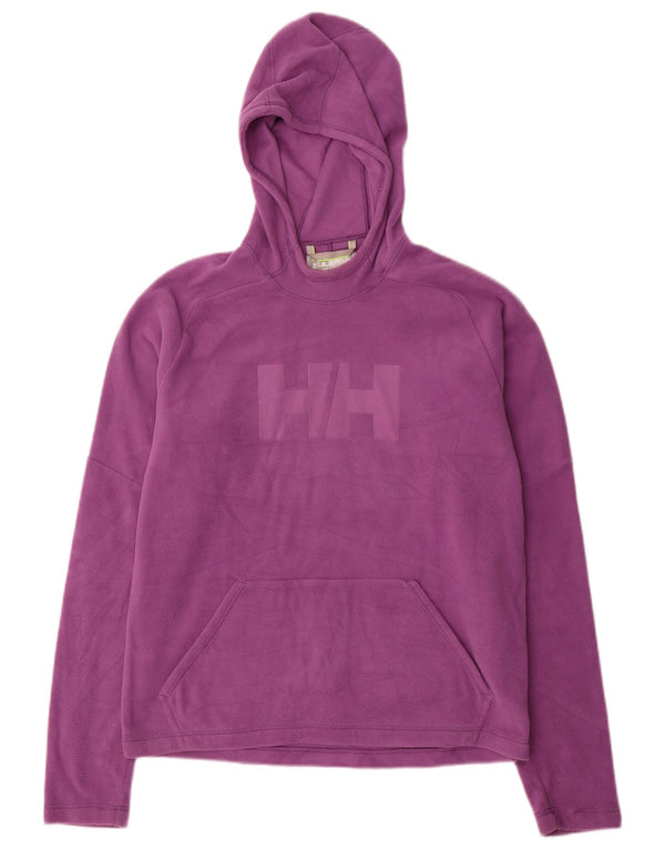 HELLY HANSEN Girls Graphic Fleece Jumper 15-16 Years Purple Polyester