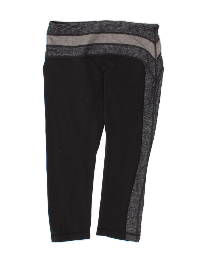 LULULEMON Womens Capri Leggings US Medium 6  Black Colourblock Vintage Lululemon and Second-Hand Lululemon from Messina Hembry 