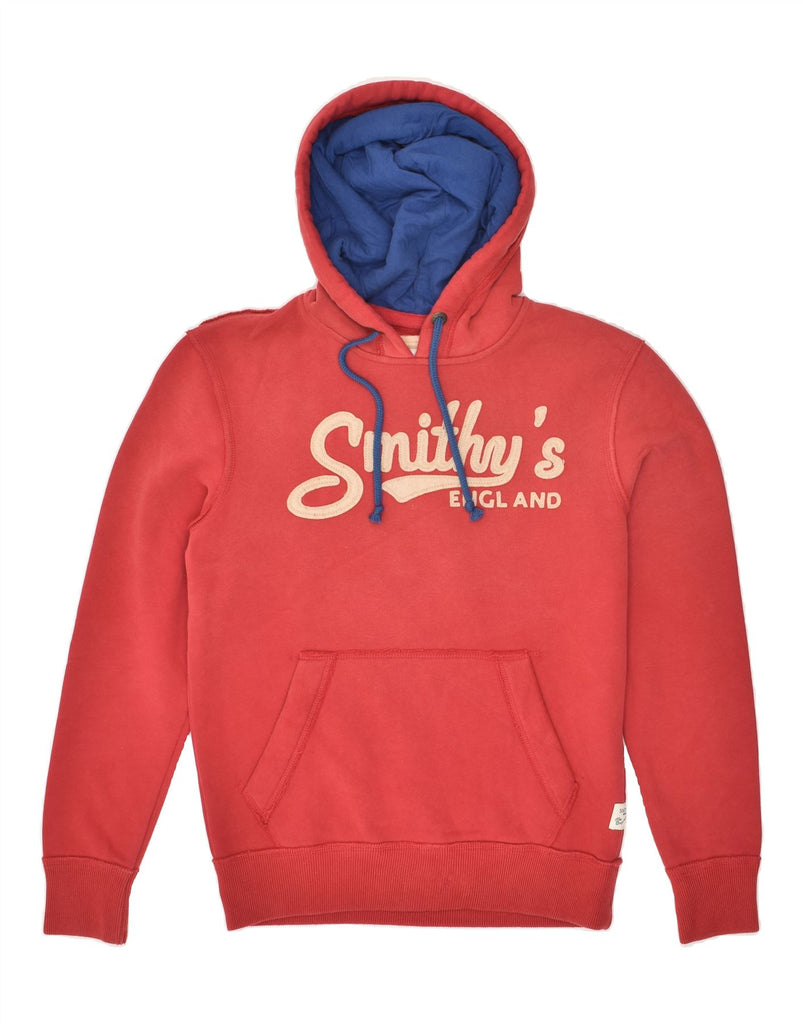 SMITHY'S Mens Heritage Graphic Hoodie Jumper Small Red Cotton | Vintage SMITHY'S | Thrift | Second-Hand SMITHY'S | Used Clothing | Messina Hembry 