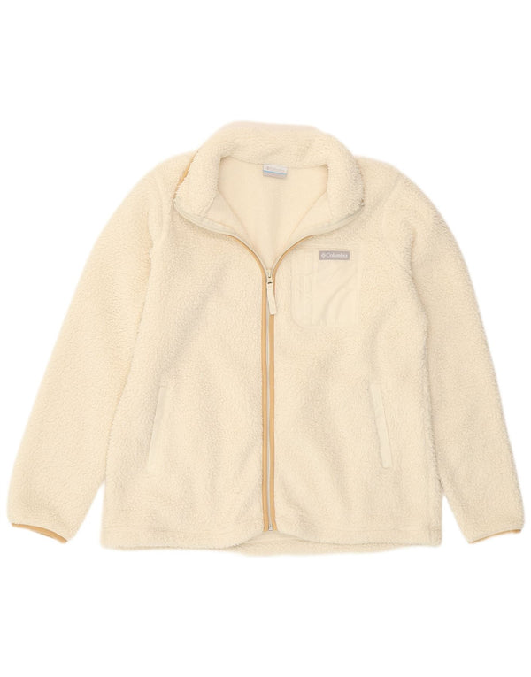Columbia Mens Fleece Jacket UK 40 Large White Polyester