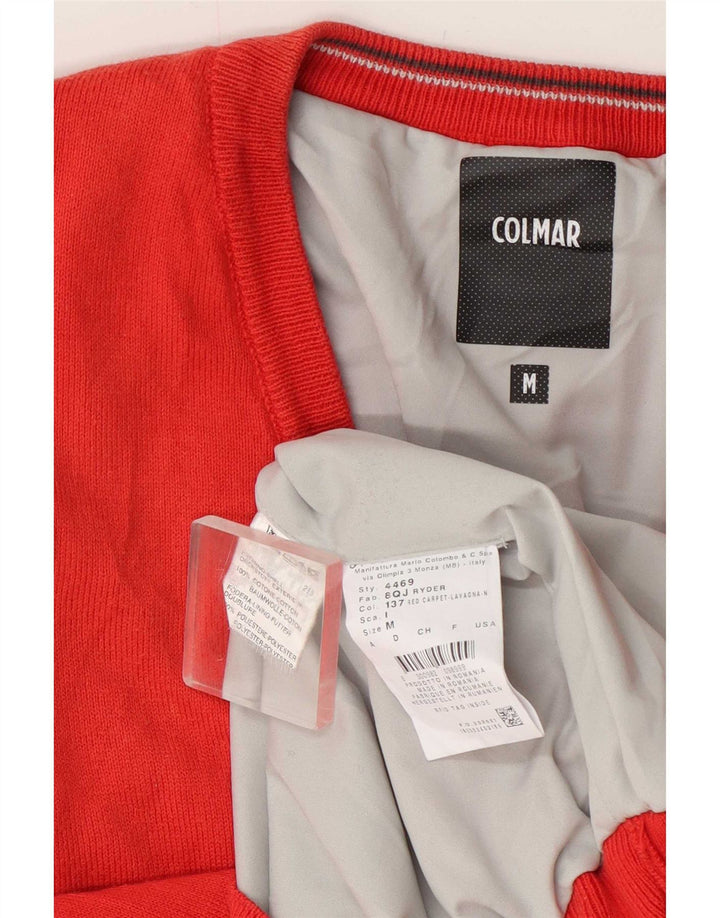 Colmar Mens Vest Tank Top Medium Red Colourblock Cotton