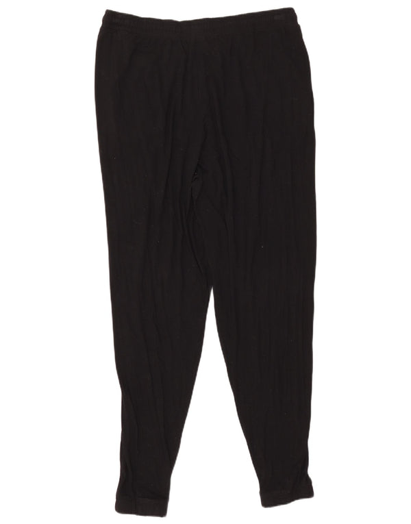 Marks & Spencer Womens Tracksuit Trousers UK 14 Large  Black Viscose