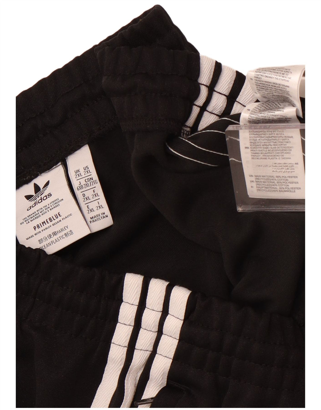 ADIDAS Mens Primegreen Tracksuit Trousers Joggers 2XL  Black Polyester