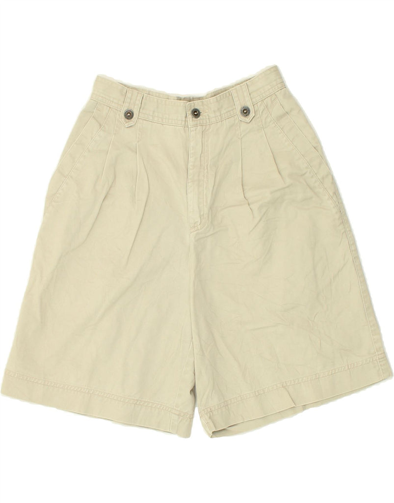 VINTAGE Womens Pegged Chino Shorts UK 4 XS W22  Beige Cotton | Vintage Vintage | Thrift | Second-Hand Vintage | Used Clothing | Messina Hembry 