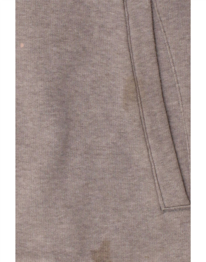 ADIDAS Mens Zip Hoodie Sweater Large Grey Cotton