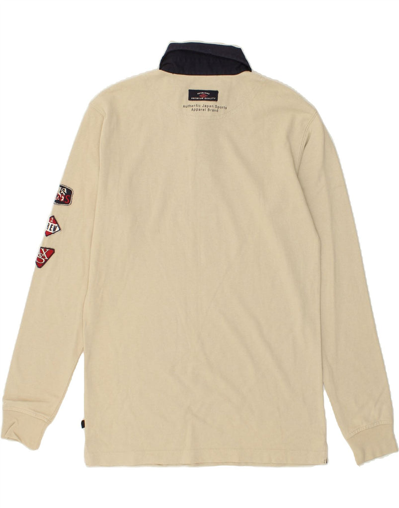 ASICS Mens Long Sleeve Polo Shirt Small Grey Cotton | Vintage Asics | Thrift | Second-Hand Asics | Used Clothing | Messina Hembry 