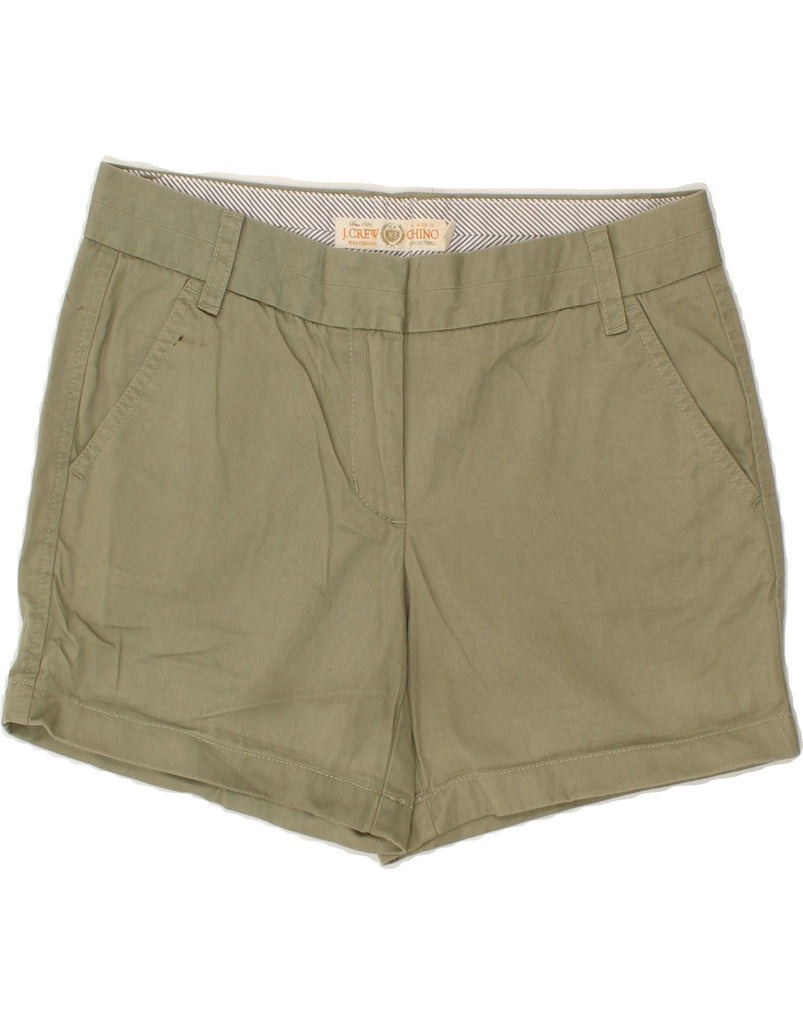 J. CREW Womens Classic Twill Chino Shorts US 4 Small W27  Green Cotton | Vintage J. Crew | Thrift | Second-Hand J. Crew | Used Clothing | Messina Hembry 