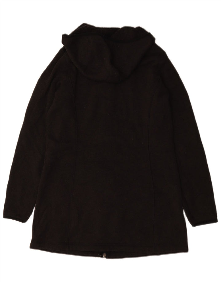 L.L.Bean Womens Hooded Overcoat UK 10 Small Grey Polyester