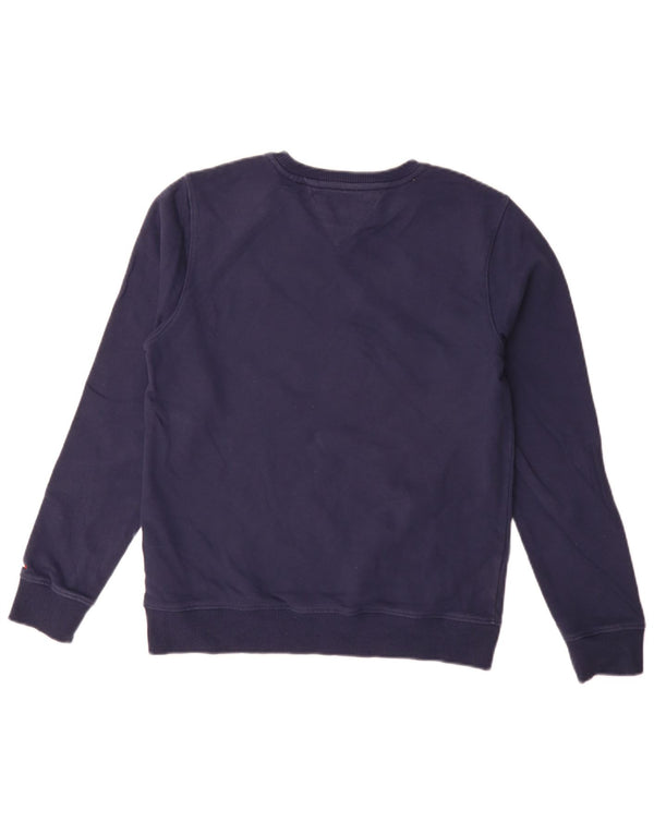 Tommy Hilfiger Boys Graphic Sweatshirt Jumper 13-14 Years Navy Blue Cotton