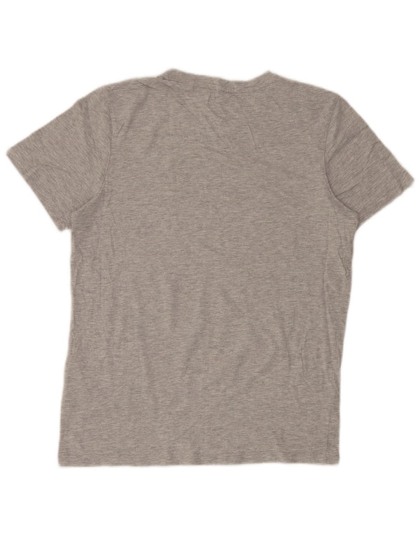 Jack & Jones Mens Graphic T-Shirt Top Small Grey Cotton