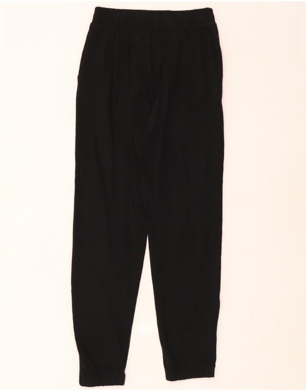 Zara Womens Tracksuit Trousers Joggers UK 8 Small Black Cotton