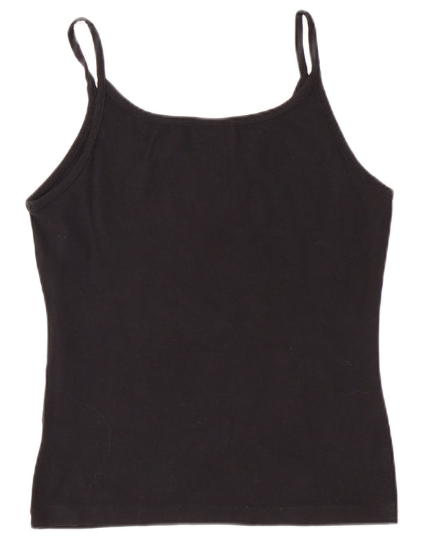 Asics Girls Regular Cami Top 13-14 Years Large Black Cotton