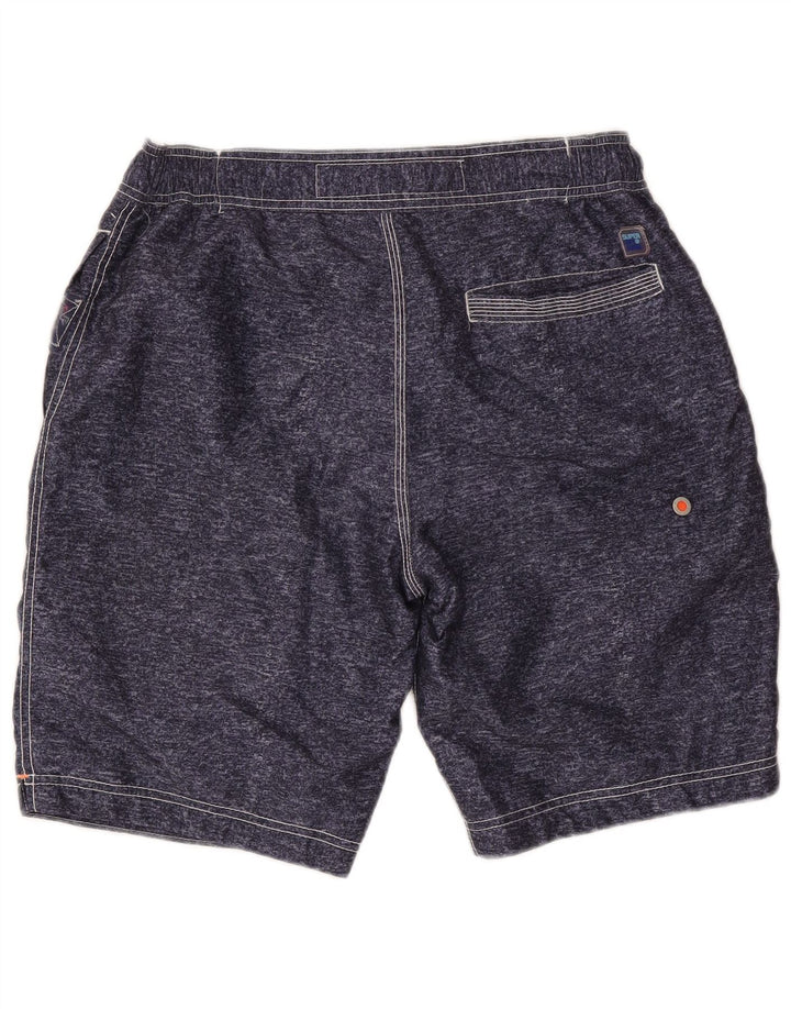 Superdry Mens Graphic Swimming Shorts Large Navy Blue Polyester