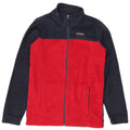 Columbia Boys Fleece Jacket 15-16 Years XL Navy Blue Colourblock Polyester