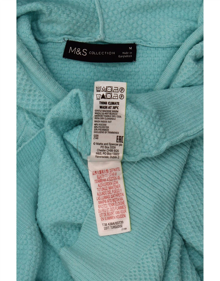 MARKS & SPENCER Womens Oversized Jumper Sweater UK 14 Medium Turquoise